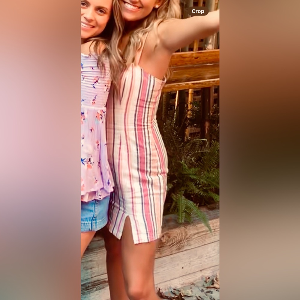 Forever 21 Multicolor Pink Striped Dress